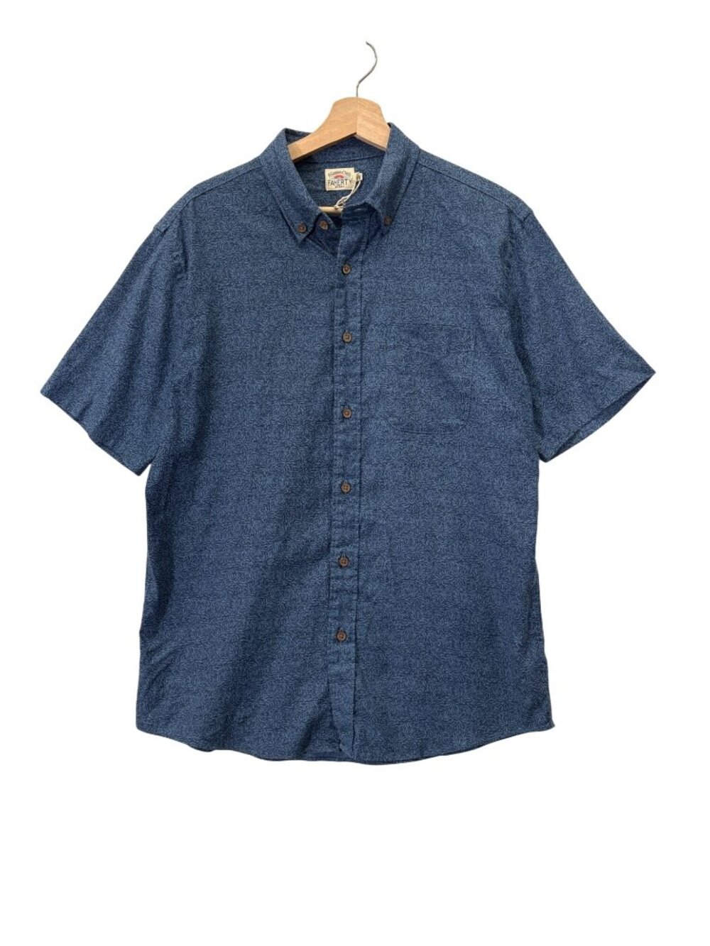 NEW Faherty Men's Breeze Short Sleeve Button Up Shirt Size Medium